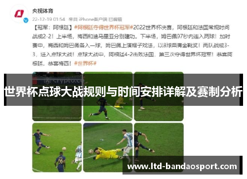 世界杯点球大战规则与时间安排详解及赛制分析