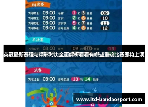英冠最新赛程与精彩对决全面解析看看有哪些重磅比赛即将上演 英冠最新赛程与精彩对决全面解析看看有哪些重磅比赛即将上演